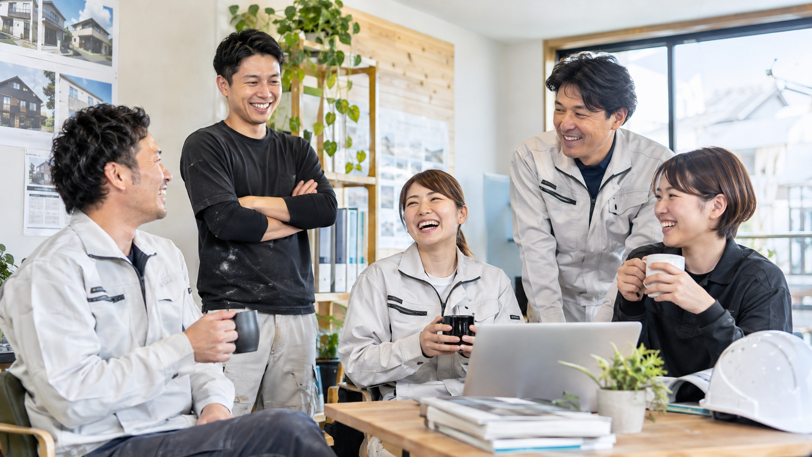 スタッフが和やかにコミュニケーションを取る様子